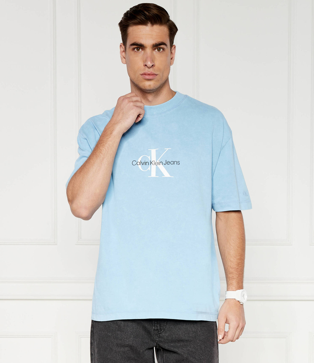 Футболка ARCHIVAL MONOLOGO CALVIN KLEIN JEANS - голубой(J30J325427)