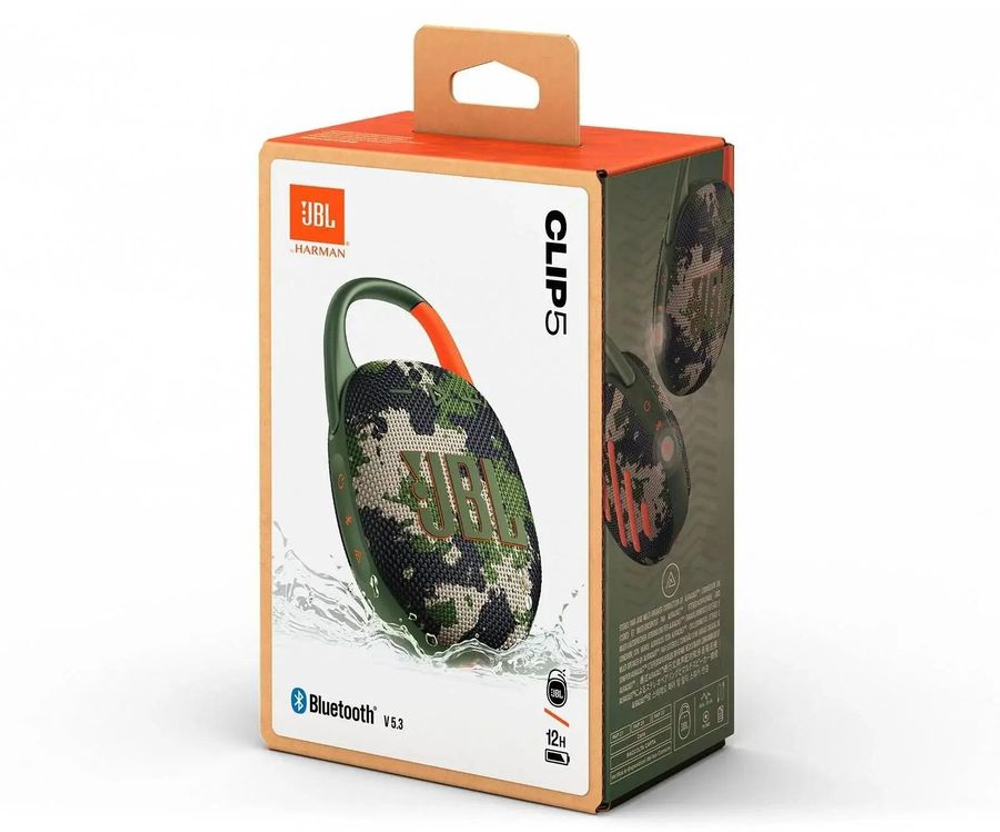 Колонка портативная JBL Clip 5, 7Вт, камуфляж
