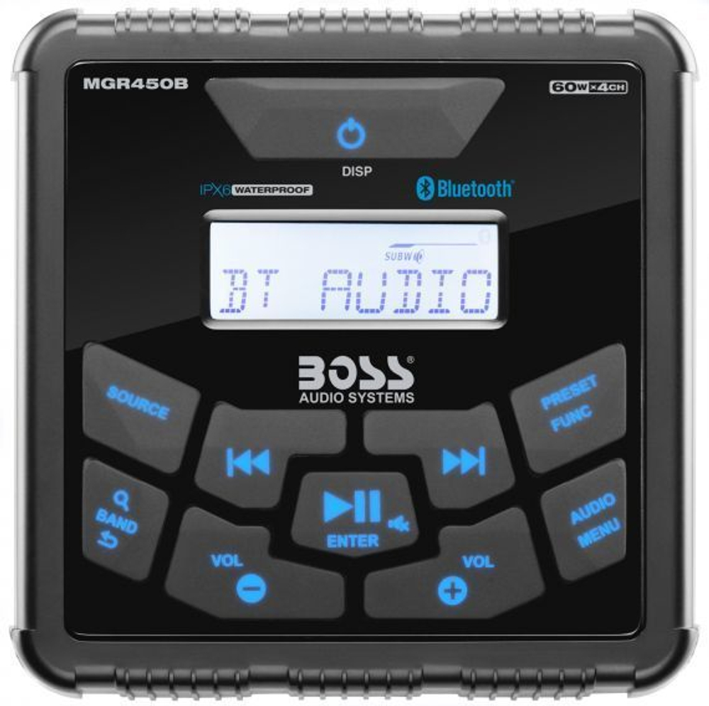 Магнитола Boss Audio USB/AUX/FM 240W квадрат (мятая коробка)