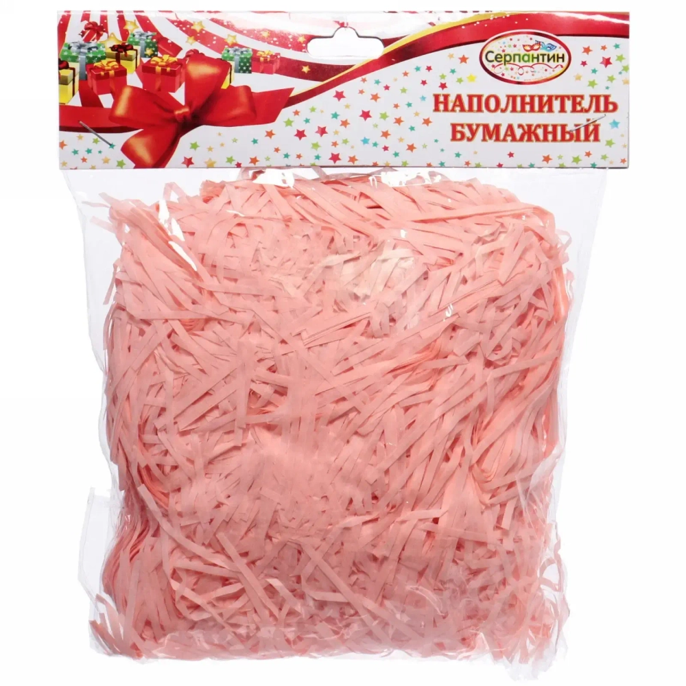 Наполнитель бумажный для подарков «Нежность» 50г , розовый