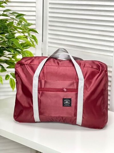 Сумка дорожная, текстильная бордовая (201723121)