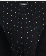 Мужские трусы слипы спорт Atlantic, набор 3 шт., хлопок, черные + темно-голубые + черные, 3MP-204