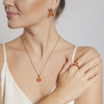 Кольцо Qudo Firenze orange glow 18 мм 611945 BR/RG