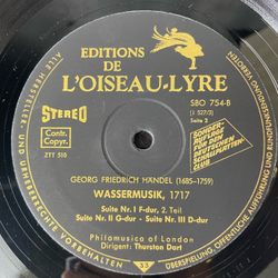 Винтажная виниловая пластинка LP Georg Friedrich Handel Гендель, Philomusica Of London, Thurston Dart Die Wassermusik Von 1717 Музыка На Воде (Германия 1976)