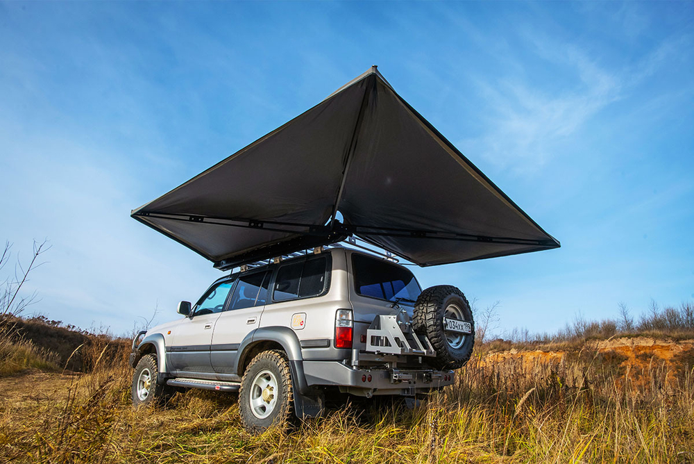 Маркиза автомобильная безопорная, веерная 2,3х2 м (левая) РИФ