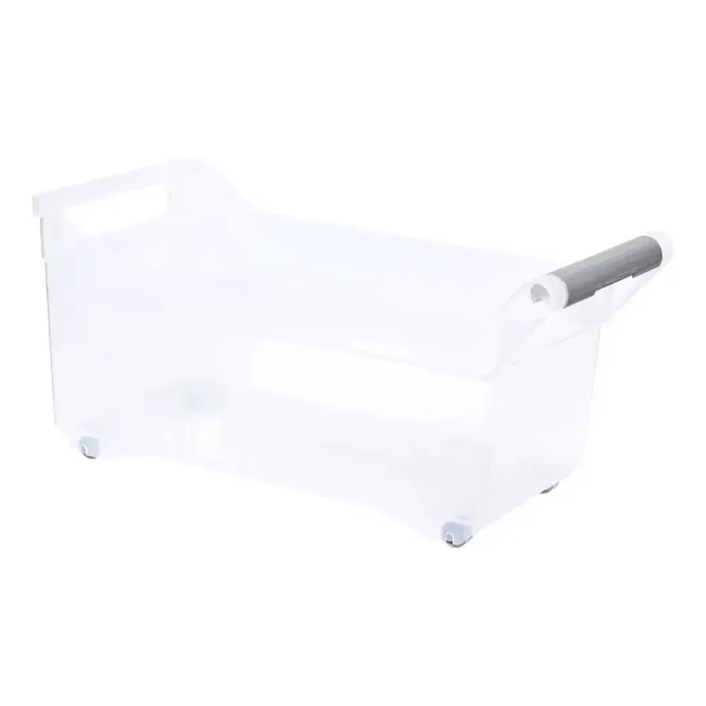 Органайзер с ручкой на колесах 7л прозрачный