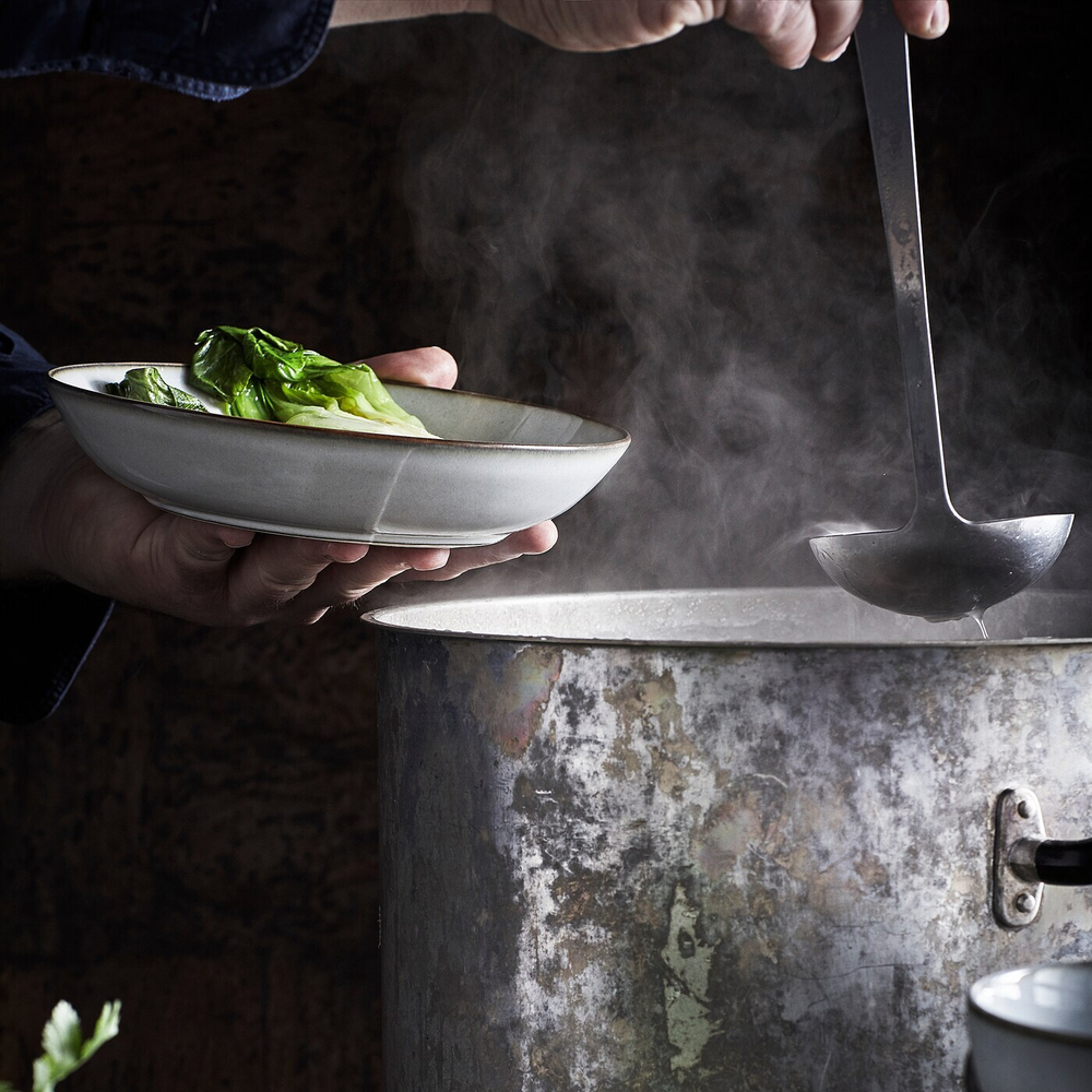 Набор глубоких тарелок IKEA GLADELIG (ГЛАДЕЛИГ), Серый, 21 см, 4 шт