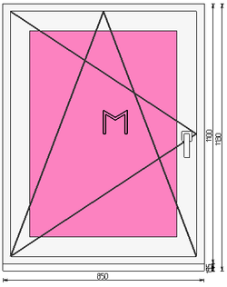 Пластиковое окно 1100 х 850 ТермА Эко + Москитная сетка