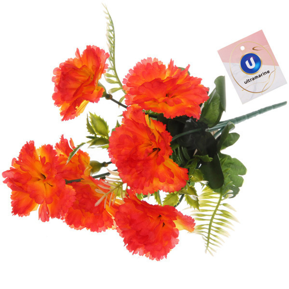 Искусственные цветы «Букет Гвоздик» 30см цвет оранжевый