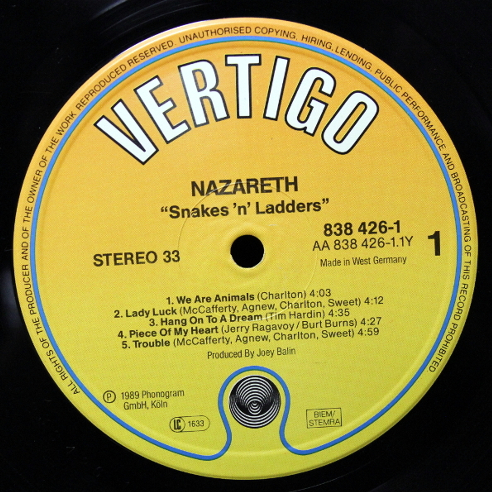 Nazareth / Snakes 'N' Ladders (LP)