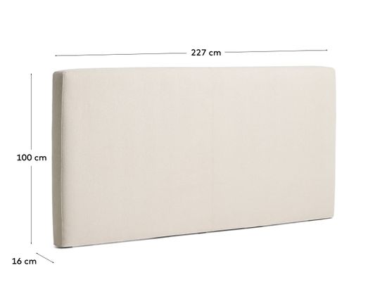 Изголовье Blok цвета экрю со съемным чехлом для кровати шириной до 180 см