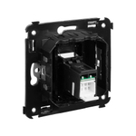 Компьютерная розетка RJ-45 в стену, кат.5e одинарная, "Avanti", "Черный матовый"