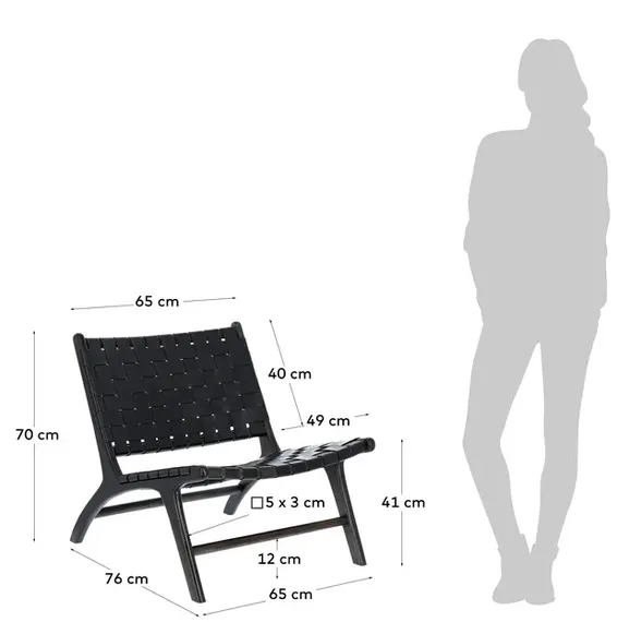 Кресло Calixta черное