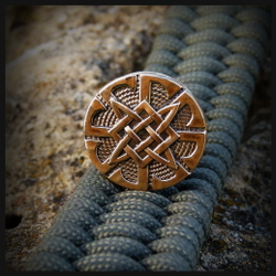 Бусина - вставка для браслета "Громовик" , латунь