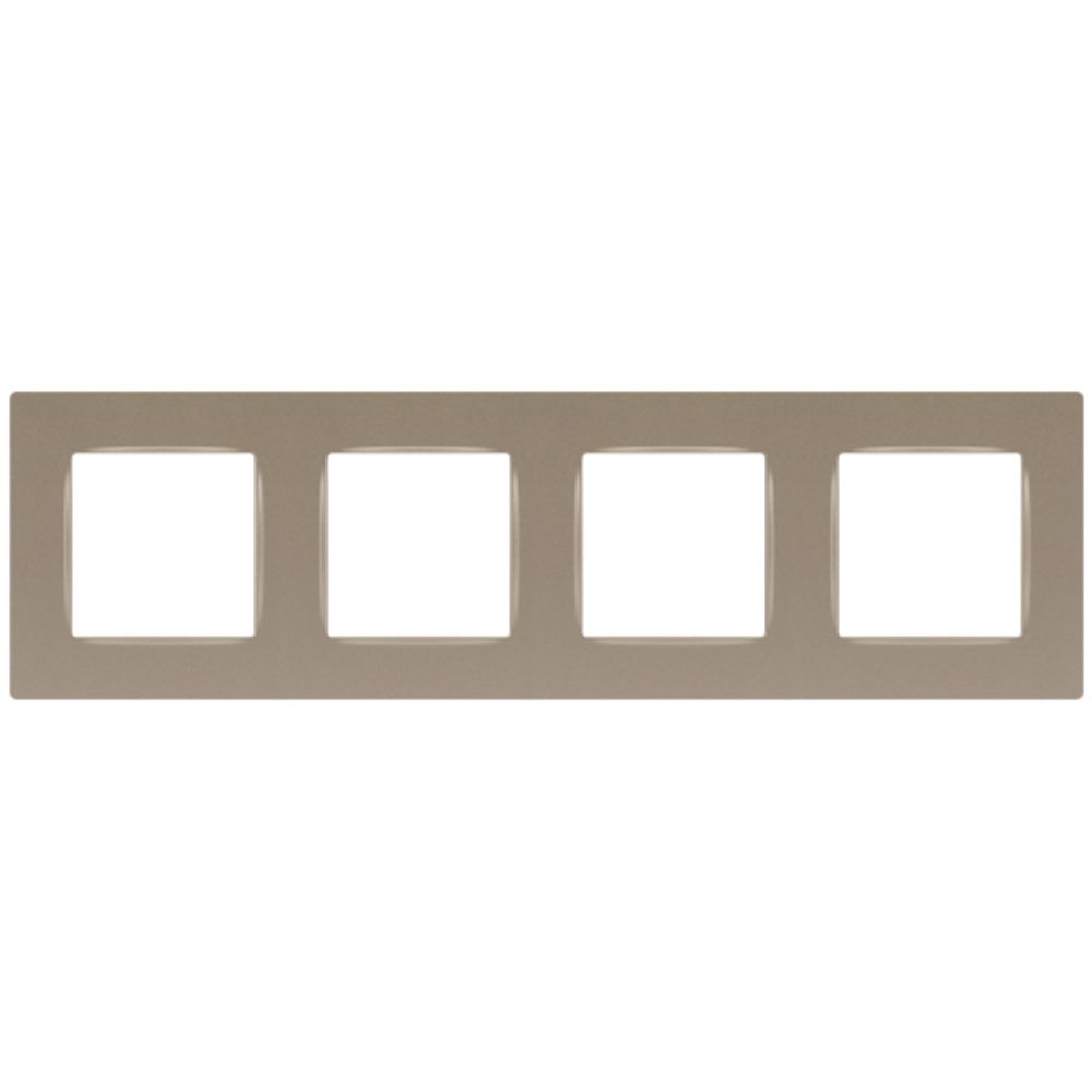 Рамка для розеток и выключателей ЭРА Серия 12 12-5204-04 на 4 поста, Классик, шампань
