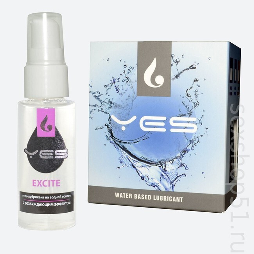 Возбуждающий лубрикант на водной основе YES Excite 30 мл (Цвет: прозрачный)