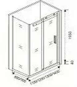 Душевой уголок Bas Altair WTW-110-C-CH 110*80*195 с поддоном