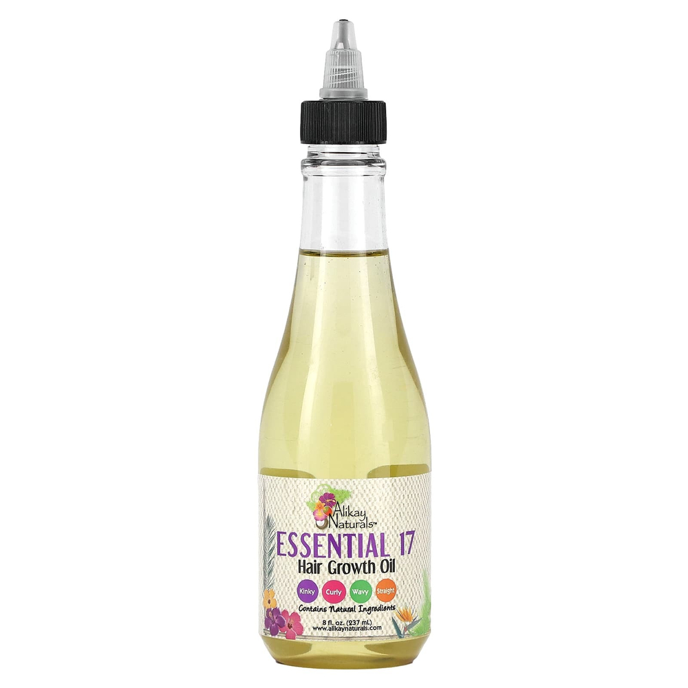 Alikay Naturals, Essential 17, масло для роста волос, 237 мл (8 жидк. унц.)