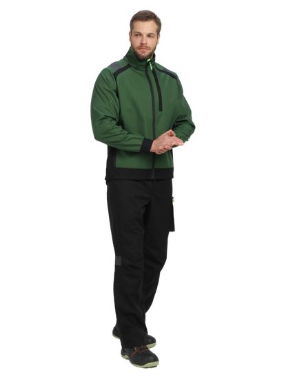 Куртка "ProfLine Leader" (хаки/черный), тк.Софтшел