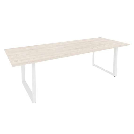 Onix Direct Стол переговорный на О-образном м/к O.MO-PRG-25 Денвер Светлый/Металл Белый 2580*980*750