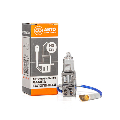 H3 24-70 PK22s Автолампа галогенная H3, 24 В, 70 Вт, PK22S АвтоЭлектрика