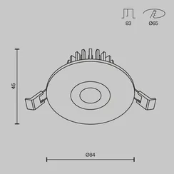 Встраиваемый светильник Дзен / Zen 7 Вт 3000 К 75° Technical dl038-2-l7b