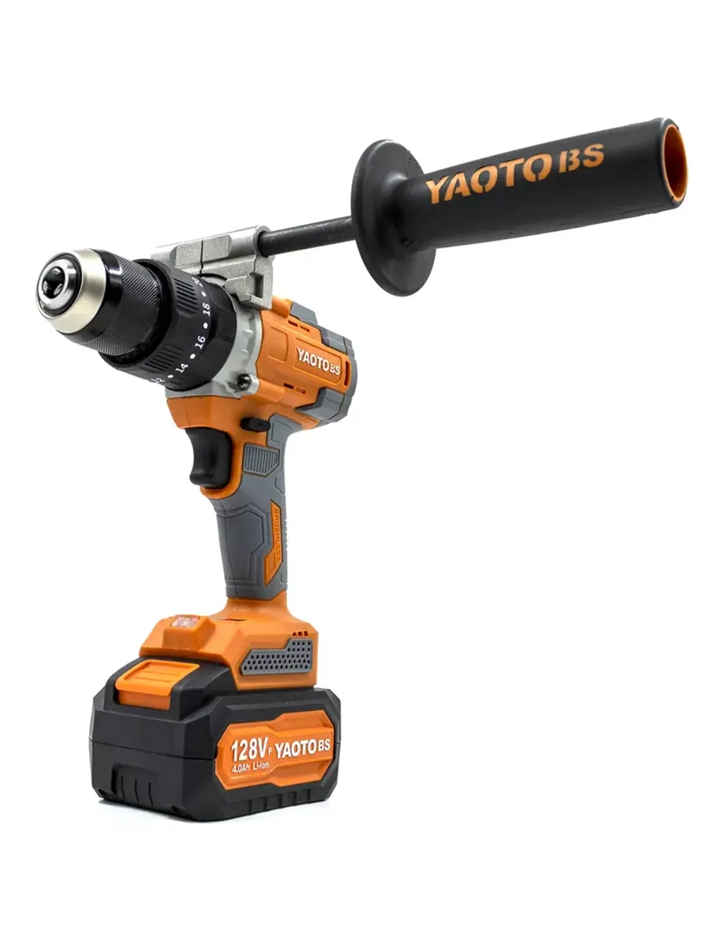 Ударная бесщеточная дрель-шуруповерт YAOTO BS 128VF, 150 Н·м, 2 аккумулятора, кейс