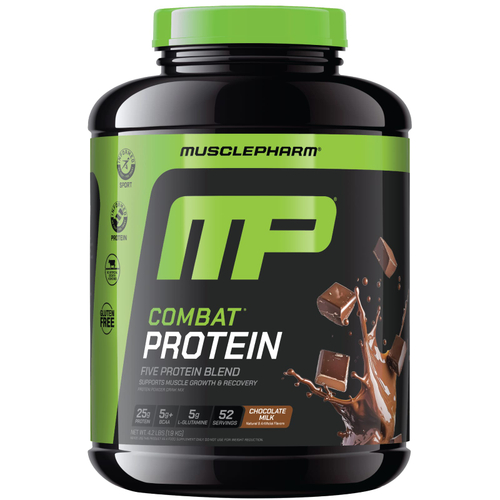 MusclePharm, Combat®, протеиновый порошок, со вкусом шоколадного молока, 1,9 кг (4,2 фунта)