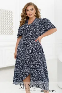 Платье 2455-темно-синий Minova