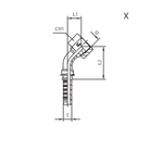 Фитинг DN 38 ORFS (Г) 2 (45)