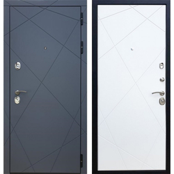 Входная металлическая дверь RеX (РЕКС) 13 Титан 291 / Лучи ФЛ-291 Силк сноу (белый матовый,без текстуры)