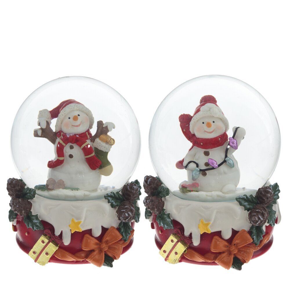 GAEM Фигурка декор в стекл шаре "Снеговик", D6 см, L7 W7 H9 см, 2в.