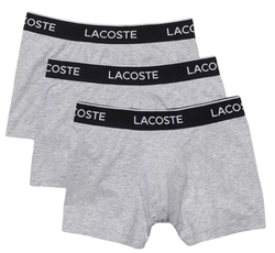 Мужские спортивные боксеры Lacoste Casual Cotton Stretch Boxer 3P - серый