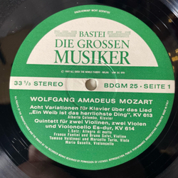 Винтажная виниловая пластинка LP W. A. Mozart В. А. Моцарт, 1. Serie In 4 Folgen Band II (Германия 1968) 10 дюймов