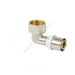 Угольник МП латунь никель пресс Дн 20х1/2"х90гр ВР ГОСТ 32415-2013 8007 Aquasfera 8007-03