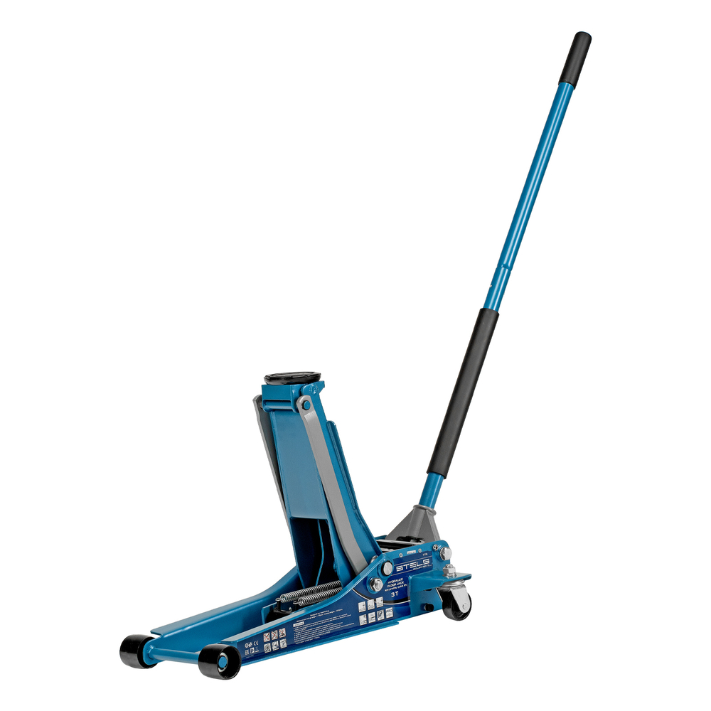 Домкрат гидравлический подкатной, быстрый подъем, 3т Low Profile Quick, 75-515 мм, профессиональный Stels