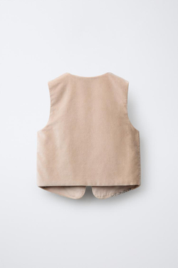 ZARA БАРХАТНЫЙ ЖИЛЕТ С ВЫШИТЫМИ ЦВЕТАМИ И ПАЙЕТКАМИ, ТЕЛЕСНО-РОЗОВЫЙ