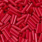 Японский бисер TOHO Bugle (стеклярус) 6mm (№45), непрозрачный глянцевый