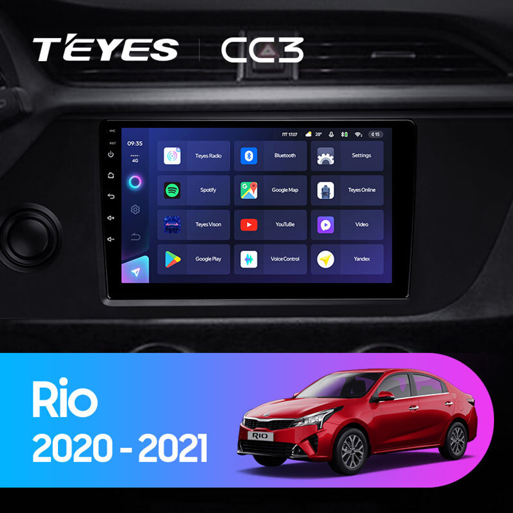 Teyes CC3 9"для KIA Rio 2020-2021