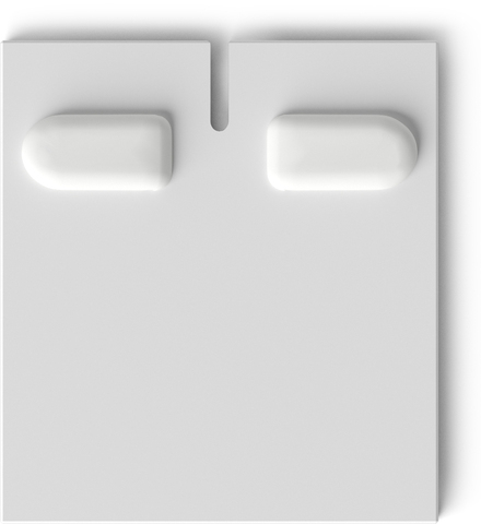 Вкладыш акриловый/наклонный/для серег/2 язычка/прорезь для нитки