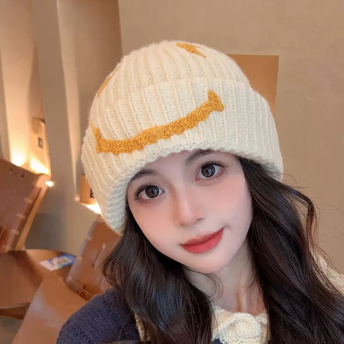 Теплая шапка "Hat Smile", белый