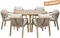 Комплект уличной мебели Rimini KD из массива акации, стол Ø150 см, 6 стульев
