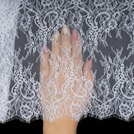 Кружево реснички белые (24*290 см)