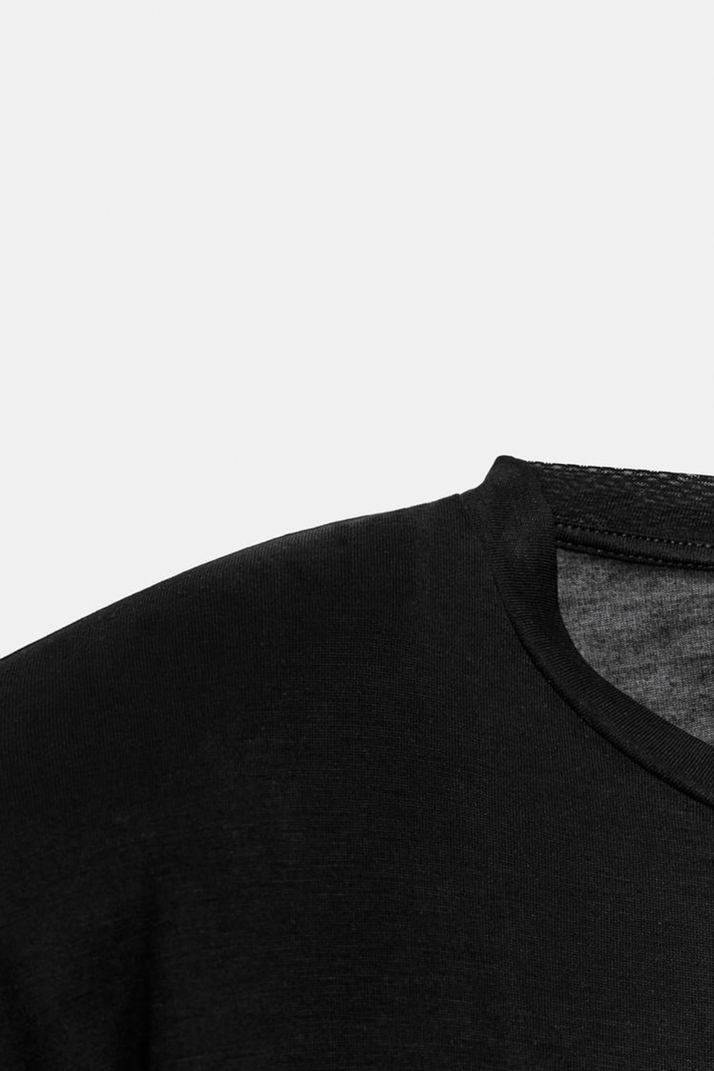 ZARA ФУТБОЛКА СВОБОДНОГО КРОЯ С ПОДПЛЕЧНИКАМИ, ЧЕРНЫЙ