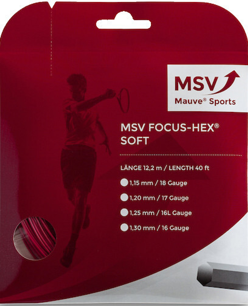 Теннисные струны MSV Focus Hex Soft (12 m) - красный