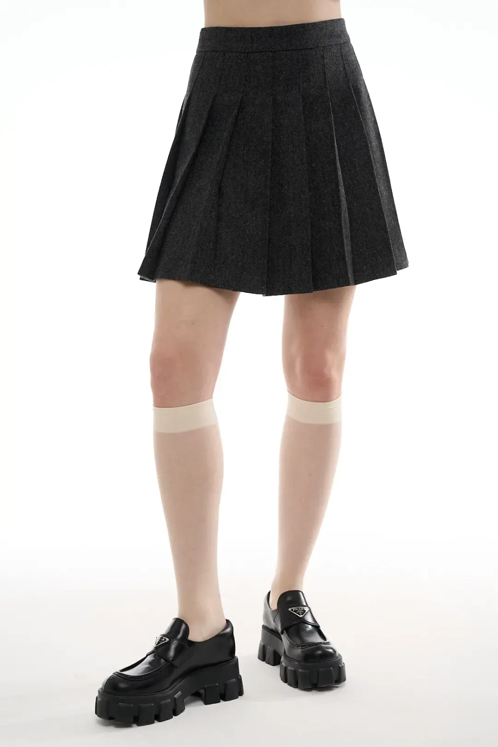 Юбка-мини графитовая