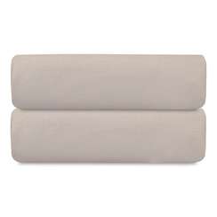 Простыня на резинке изо льна и хлопка серо-бежевого цвета из коллекции essential, 160х200х30 см