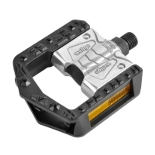 Педали алюминиевые F265DU СКЛАДНЫЕ широкие 105*89*24мм. 436 г черно-серебрист. WELLGO