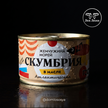 Скумбрия атлантическая бланш. в/м, 240г, Жемчужина морей