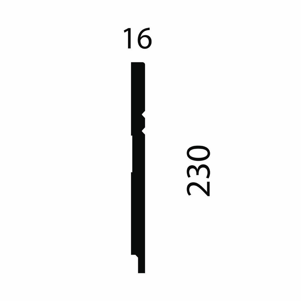 Плинтус под покраску, 230x16 мм